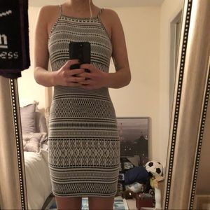 Black and white tight dress